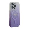 Guess для iPhone 16 Pro чехол PC/TPU Glitter Gradient Purple (MagSafe)