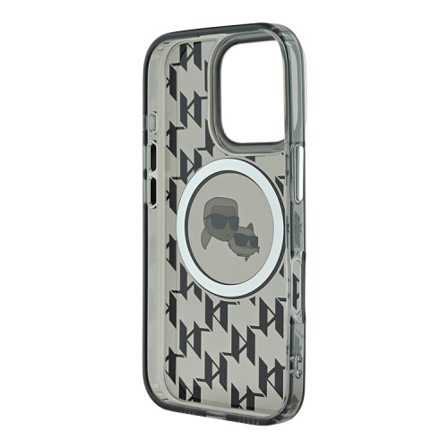 Karl Lagerfeld для iPhone 16 Pro Max чехол PC/TPU Monogram NFT Karl&Choupette черный (MagSafe)
