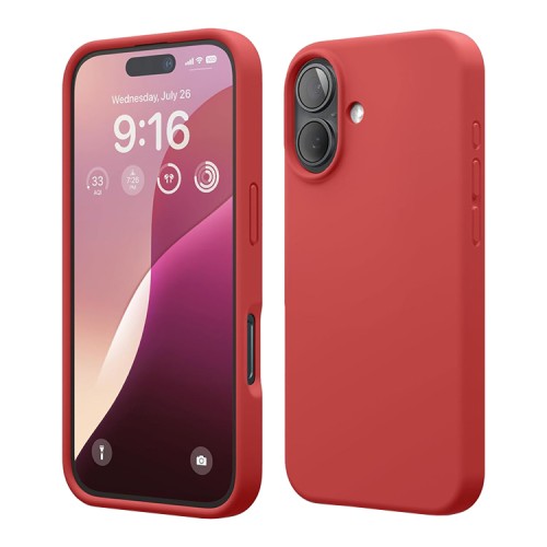 Elago для iPhone 16 чехол Soft silicone (Liquid) Red