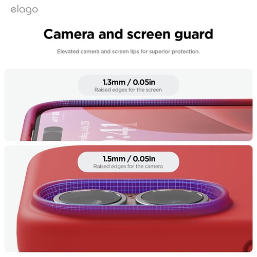 Elago для iPhone 16 чехол Soft silicone (Liquid) Red