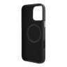 BMW для iPhone 16 Pro Max чехол Signature PU Full Wrapped Metal logo & Camera Hard Black (MagSafe)