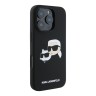 Karl Lagerfeld для iPhone 16 Pro Max чехол Liquid Silicone NFT Karl & Choupette Head Hard Black (MagSafe)