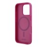 DKNY для iPhone 16 Pro чехол PU Repeat Stack metal logo Hard Pink (MagSafe)