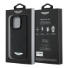 Aston Martin для iPhone 16 Pro чехол Leather Perforated Quilted Diamonds Hard Black