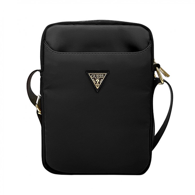 Guess Nylon Tablet bag with Triangle metal logo для планшета до 8", черная GUTB8NTMLBK