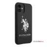 Чехол U.S. Polo Assn. Liquid Silicone Big horse Hard для iPhone 11, черный