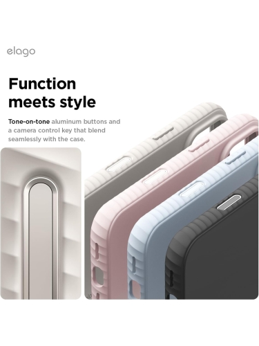 Elago для iPhone 17 Pro чехол Magnetic Ridge Silicone Stone (MagSafe)