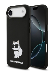 Karl Lagerfeld для iPhone Air чехол Liquid silicone NFT Choupette Metal Cam Hard Black (MagSafe)