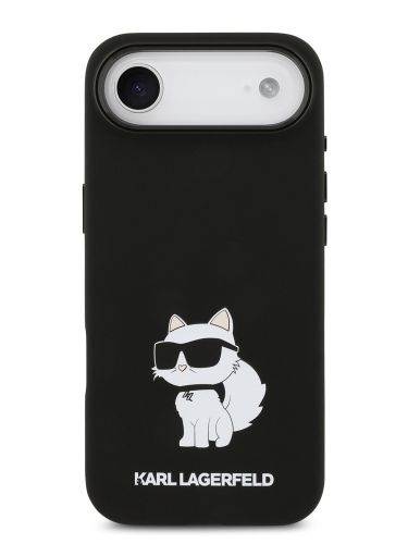 Karl Lagerfeld для iPhone Air чехол Liquid silicone NFT Choupette Metal Cam Hard Black (MagSafe)