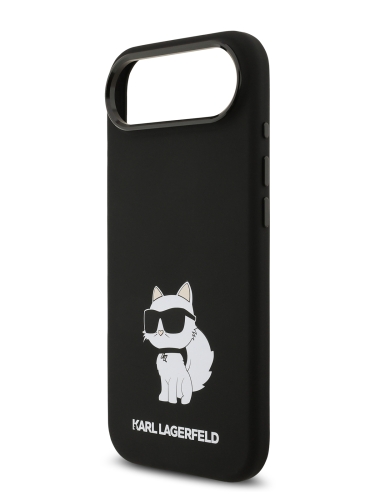 Karl Lagerfeld для iPhone Air чехол Liquid silicone NFT Choupette Metal Cam Hard Black (MagSafe)