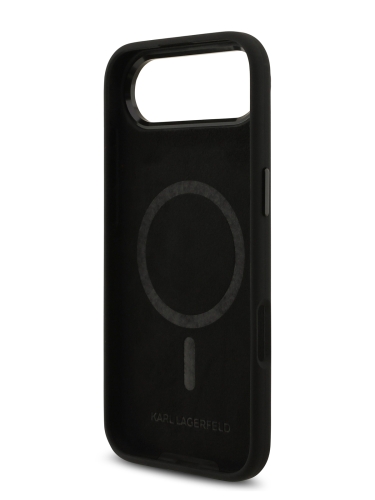 Karl Lagerfeld для iPhone Air чехол Liquid silicone NFT Choupette Metal Cam Hard Black (MagSafe)