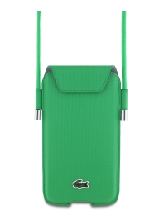 Lacoste для смартфонов чехол Crossbody Phone Sleeve PVC Iconic Petit Pique Green (XL, Pro Max) +Cord