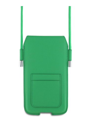 Lacoste для смартфонов чехол Crossbody Phone Sleeve PVC Iconic Petit Pique Green (XL, Pro Max) +Cord