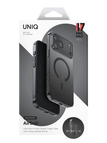 Uniq для iPhone 17 Pro Max чехол AirSuit Glossy Smoke (MagSafe)
