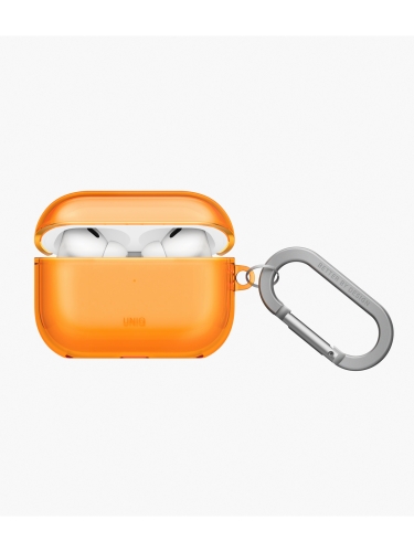 Uniq для Airpods Pro 3 чехол Glase TPU case with carabin Golden Citrus