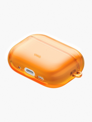 Uniq для Airpods Pro 3 чехол Glase TPU case with carabin Golden Citrus