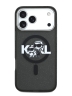 Karl Lagerfeld для iPhone 17 Pro Max чехол IML Sketch Karl&Choupette Metal cam Hard Glitter Black (MagSafe)