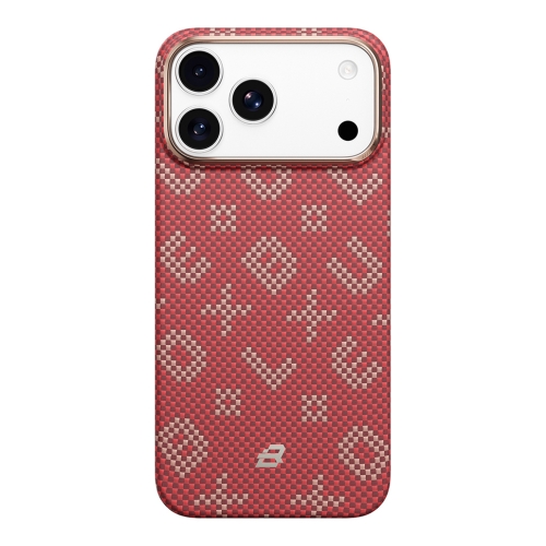 BlueO чехол для iPhone 17 Pro, Tactile Woven Air Aramid fiber (Kevlar)  Red (MagSafe)