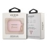 Чехол Guess Silicone Script logo с кольцом для Airpods 3 (2021), розовый