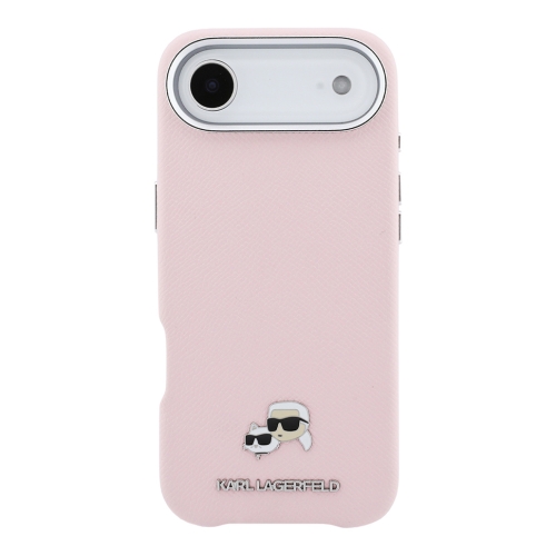 Karl Lagerfeld для iPhone Air чехол PU Saffiano FW NFT Karl&Choup metal & Cam Hard Pink (MagSafe)