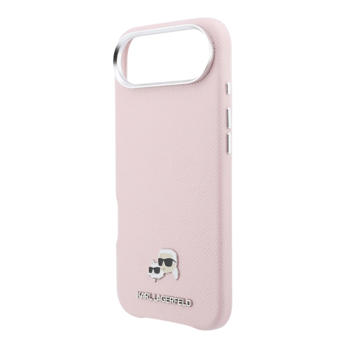 Karl Lagerfeld для iPhone Air чехол PU Saffiano FW NFT Karl&Choup metal & Cam Hard Pink (MagSafe)