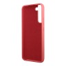 Чехол Guess Liquid Silicone Gold Metal logo для Galaxy S22, Fushia