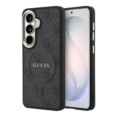 Guess для Galaxy S26 чехол PU 4G Classic metal logo &amp;Camera Hard Black (MagSafe)