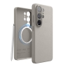 Elago для Galaxy S26 Ultra чехол Magnetic PU Leather Light Grey (MagSafe)