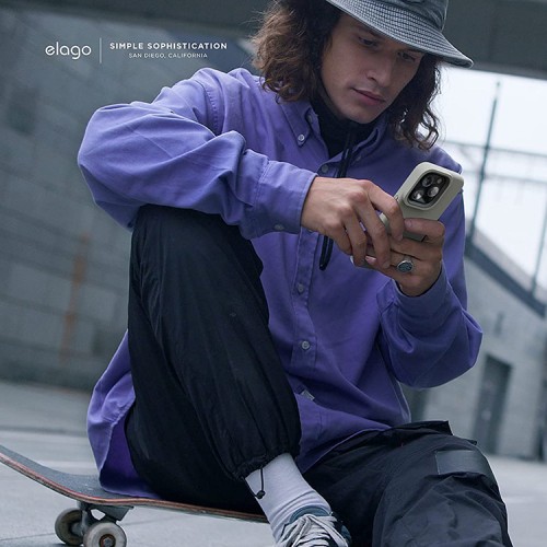 Чехол Elago GLIDE для iPhone 14 Pro, бежевый/серый