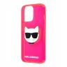 Чехол Karl Lagerfeld TPU FLUO Choupette Hard для iPhone 14 Pro Max, розовый