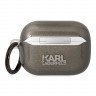 Чехол Lagerfeld TPU Glitters with ring NFT Karl & Choupette для Airpods Pro, черный