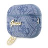 Чехол Guess PU leather 4G with metal logo and Heart charm для Airpods Pro 2, синий