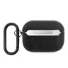 Чехол Mercedes Genuine leather Stars Metal logo для AirPods Pro, черный