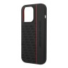 Чехол AMG Liquid Silicone Carbon pattern Hard для iPhone 14 Pro Max, черный