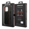 Чехол AMG Liquid Silicone Carbon pattern Hard для iPhone 14 Pro Max, черный