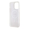 Чехол Guess 4G Hard для iPhone 14 Pro, розовый/золотой (MagSafe)