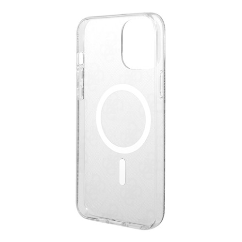 Чехол Guess 4G Hard для iPhone 13 Pro Max, черный/золотой (MagSafe)