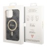 Чехол Guess 4G Hard для iPhone 13 Pro Max, черный/золотой (MagSafe)