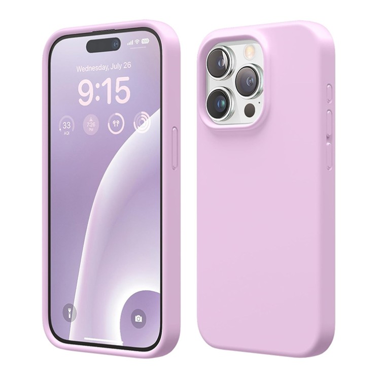 Elago для iPhone 15 Pro Max чехол Soft silicone (Liquid) Light Lilac