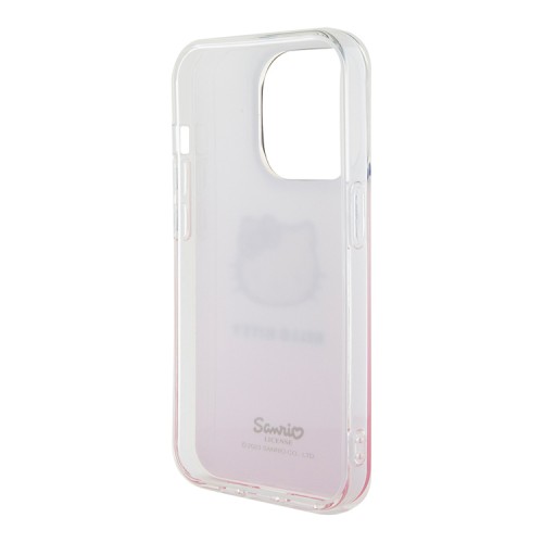 Hello Kitty для iPhone 15 Pro Max чехол PC/TPU Kitty Head Gradient Hard Pink