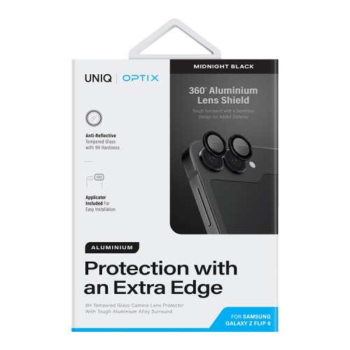 Uniq стекло для Galaxy Z Flip 6 OPTIX Camera Lens protector Aluminium Black