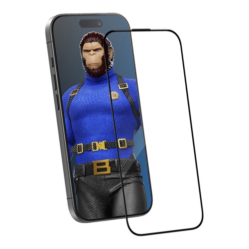 BlueO стекло для iPhone 16 Pro, Crystal Anti-Scratch Anti-Static Black (+installer)