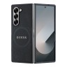 Guess для Galaxy Z Fold 6 чехол PU Saffiano кожа Peony Metal logo Black (Magnetic QI2)
