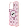 Karl Lagerfeld для iPhone 16 Pro Max чехол PC/TPU Monogram NFT Karl&Choupette розовый (MagSafe)