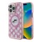 Karl Lagerfeld для iPhone 16 Pro Max чехол PC/TPU Monogram NFT Karl&Choupette розовый (MagSafe)