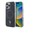 U.S. Polo для iPhone 16 Pro чехол PC/TPU Double Horse logo and Ring Black (MagSafe)