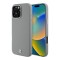 BMW для iPhone 16 Pro Max чехол Signature PU Full Wrapped Metal logo & Camera Hard Grey (MagSafe)
