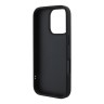 DKNY для iPhone 16 Pro чехол PU Repeat texture with Cardslot Metal logo Hard Black