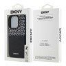 DKNY для iPhone 16 Pro чехол PU Repeat texture with Cardslot Metal logo Hard Black