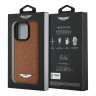 Aston Martin для iPhone 16 Pro чехол Leather Perforated Quilted Diamonds Hard Camel